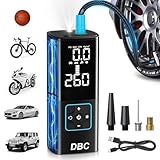 DBC Tire Inflator Portable Air Compressor, 3X Faster Cordless Bike Pump, 20000mAh & 150PSI Portable Air Pump for Car Tires With Digital Dual Values Display for Car, Bike, Motorcycle, Ball