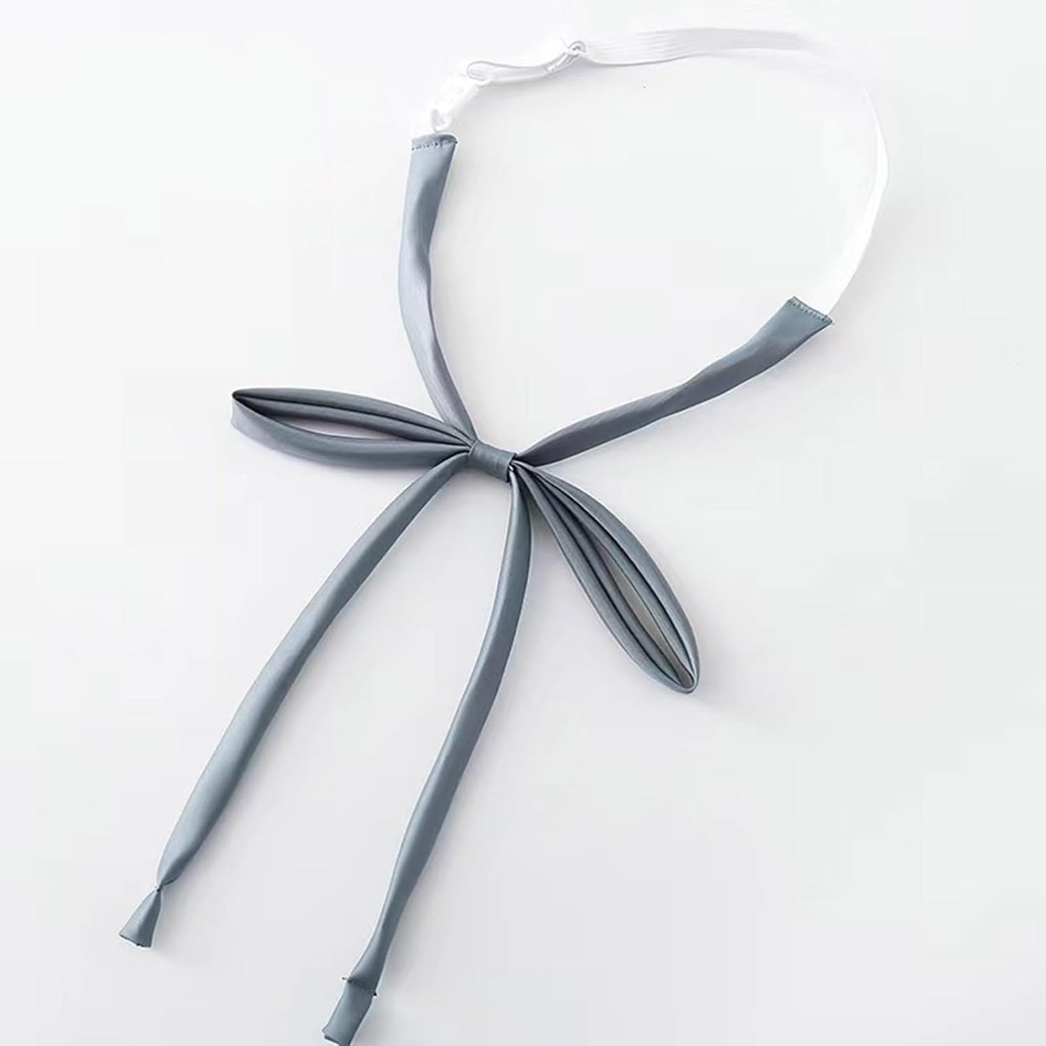 JK School Uniform Self-Tie Bow For Women Japanese Solid Color Adjustable Pre-Tied Streamers Ribbon Neck Party Accessory