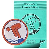 2er Set 1 x Deutscher Schwimmpass mit 1 x Bronze Abzeichen zum aufbügeln I Schwimmabzeichen für Kinder und Erwachsene I offizielle Urkunde in grün inkl. DOSB-Bestätigung aktuelle Version 2021