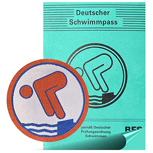 2er Set 1 x Deutscher Schwimmpass mit 1 x Bronze Abzeichen zum aufbügeln I Schwimmabzeichen für Kinder und Erwachsene I offizielle Urkunde in grün inkl. DOSB-Bestätigung aktuelle Version 2021 Cover