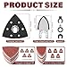 127Pcs Oscillating Tool Sanding Pad Kit, 2Pcs Triangle Sanding Pads, 2Pcs Finger Sanding Pad, 120Pcs Sandpaper and 3Pcs Adapters for Wood Plaster Polish Sanding, & Other Surfaces