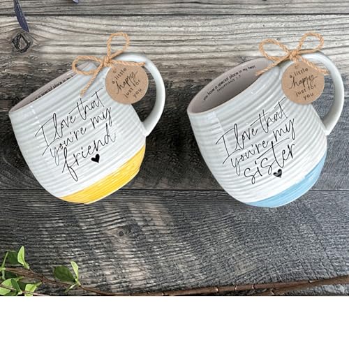 Taza de cerámica cilíndrica con mensaje inspirador 18 oz miniatura 2