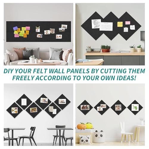 Image of Axmon Notice Board | Set of 8 | Self-Adhesive Bulletin Board for Wall | Vision Board for Manifestation | Message Board for Notes, Keys, Photos, Office, Kitchen, Home |