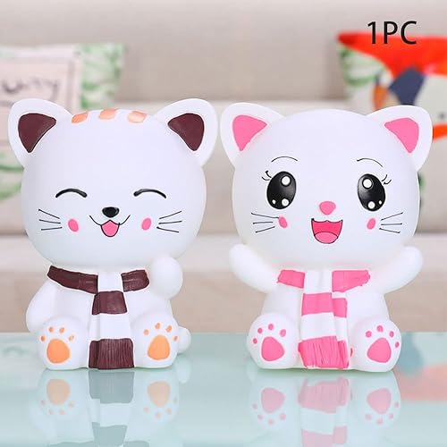 Miniatura 9 de Banco de dinero para gatitos, lindo banco de monedas, banco de dinero para gatos inastillable, contenedor de caja de almacenamiento de monedas,