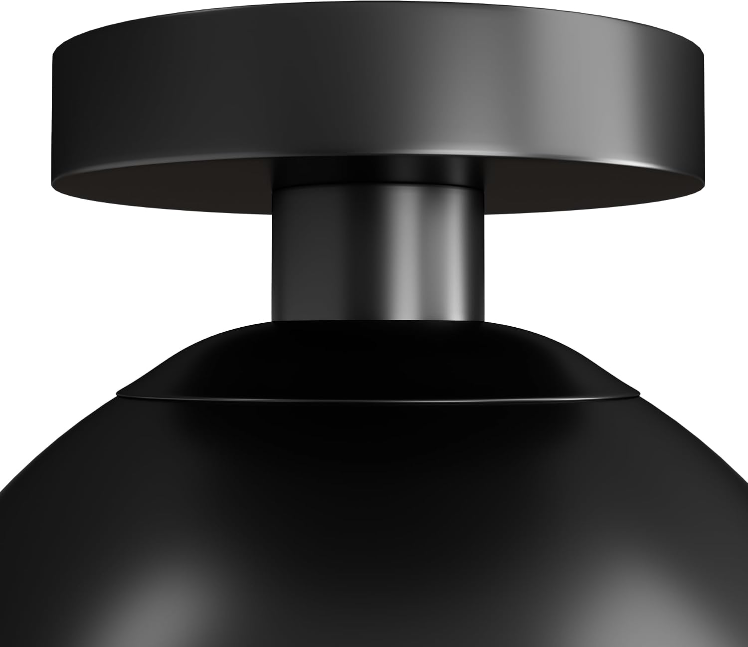 Maxax 8'' Black Small Semi Flush Mount Ceiling Light, Modern Farmhouse Mini Light Fixture, Artistic Wave Design, Opal Glass Shade, for Entryway Hallway Closet Laundry Room Kitchen Dining Room, E12
