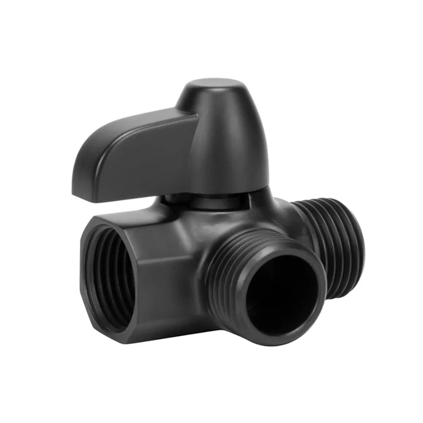 Itrhjtgp Black Hose Splitter 3-Way Copper Diverter Valve Faucet Splitter G1/2 Connector For Shower Arm Mounted Bathroom Accessory For Bathroom(Black)
