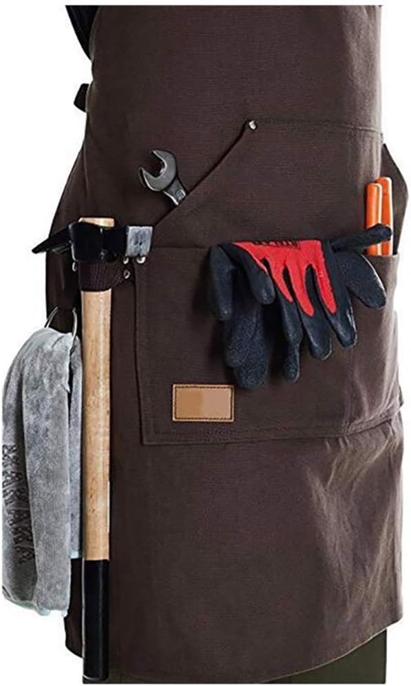 Fashion Heavy Duty Work Apron Catering Painting Hometown Barber Room Water Resistant Wear Uniform with Apron Wax Canvas Tool
