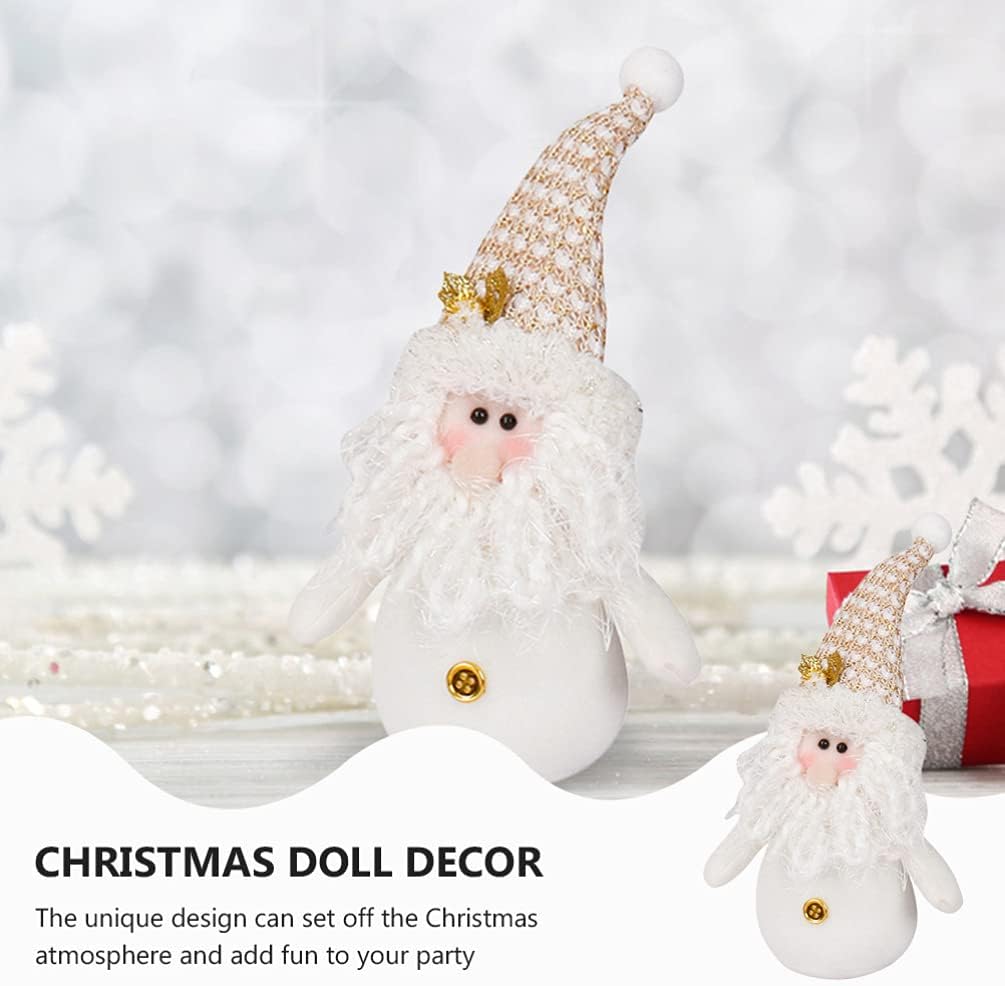 TOYANDONA 1PCS Christmas Doll Decoration, 8. 6 inch Santa Claus Doll Ornaments Plush Christmas Santa for s Tabletop Decorations