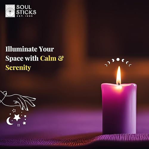 Miniatura 6 de Soul Sticks Peace - Velas cónicas de hechizo mágico de 4 pies, 20 unidades, ideales para altar, rituales, ceremonias, vela púrpura de meditación