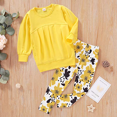 Image of CM C&M WODRO Toddler Girls Clothes Winter Warm Long Sleeve Tops+Long Pants Set