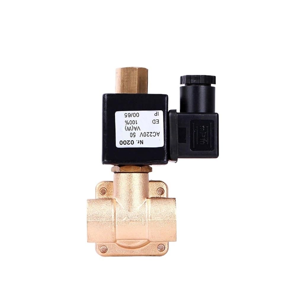 3/8 Inch Normally Open Brass Solenoid Valve 220V for High Temperature Water Service(110VAC,80degree centigrade)