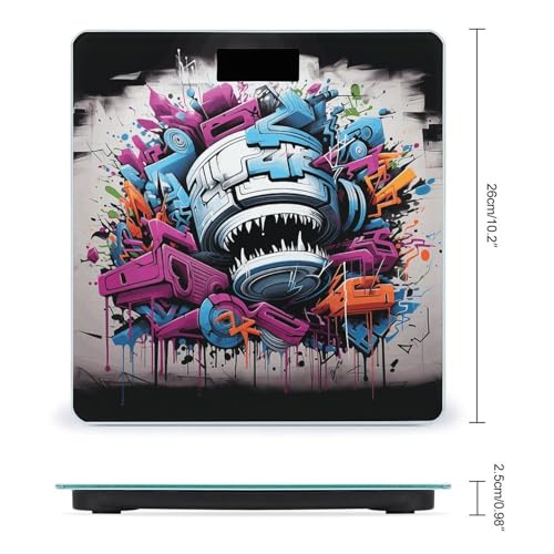 Báscula Digital de Baño con Diseño Graffiti y Pantalla LCD miniatura 2