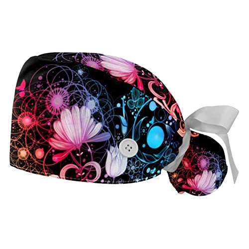 Chapeaux de travail pour hommes et femmes avec bandeau absorbant fleurs