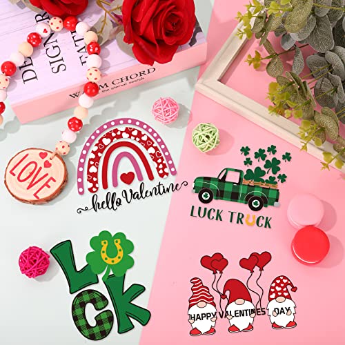 Whaline 14 Sheet St. Patrick's Day Iron On Transfers Patches Green Shamrock Luck Truck Gnome Heat Transfer Sticker Patches Mixed Sizes Holiday Iron On Vinyl Decal For Clothing Fabric Diy Decor #TOP3
