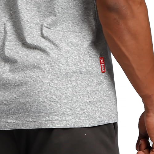Image of Men's Cotton Short Sleeve Gym Workout Athletic Tee (US, Alpha, X-Large, Regular, Light Gray)