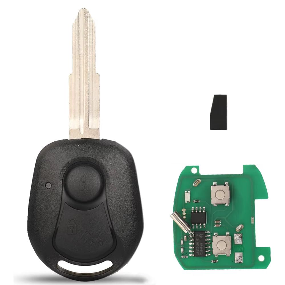 ProPlip - Llave completa con electrónica programada para SsangYong Actyon Kyron Rexton Korando Tivoli Musso Rodius (2 botones, ID60, 434 MHz)