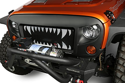 Rugged Ridge 12034.24 Spartan Grille Insert, Land Shark; 07-18 Jeep Wrangler Jk #TOP2