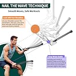 2PCS Ropeless Battle Ropes – Portable Workout Ropes for Home Gym with Non-Slip Gloves, Low-Impact HIIT and Strength Workouts, Home Workout Fitness Equipment for Full-Body Exercise,Men Women - Image 5