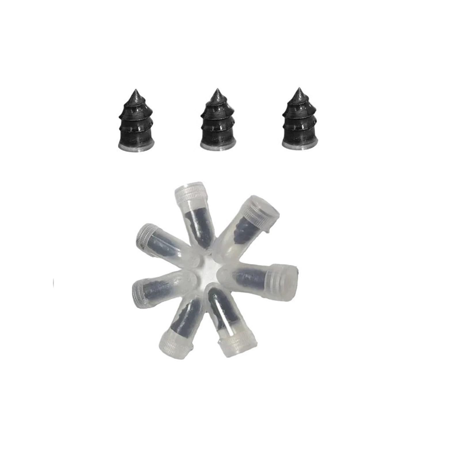 KXFVYNE 10 20 30pcs Vacuum Tyre Repair Nail Tire Puncture Screws Motorcycle Fitting Tubeless Repairs Punctures Kit Patches(10Pcs Mix)