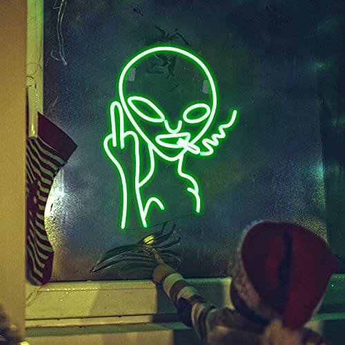 Alien Neon Light Sign for Wall Decor, USB Decorative Led Sign Novel Green Alien Neon Signs for Home,Kids Room,Bar, Club, Bedroom, Party - Image 3