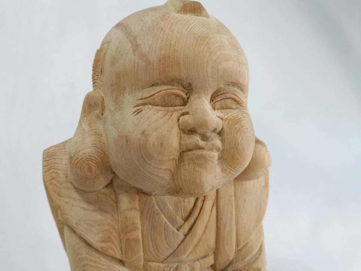 Amazon.co.jp: 福助 商売繁盛 縁起物彫刻 高さ25cm : ホーム＆キッチン