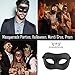 Masquerade Mask For Men Antique Look Mask for Masquerade Party, Venetian Party, Mardi Gras, Halloween & Masquerade Ball (Black)
