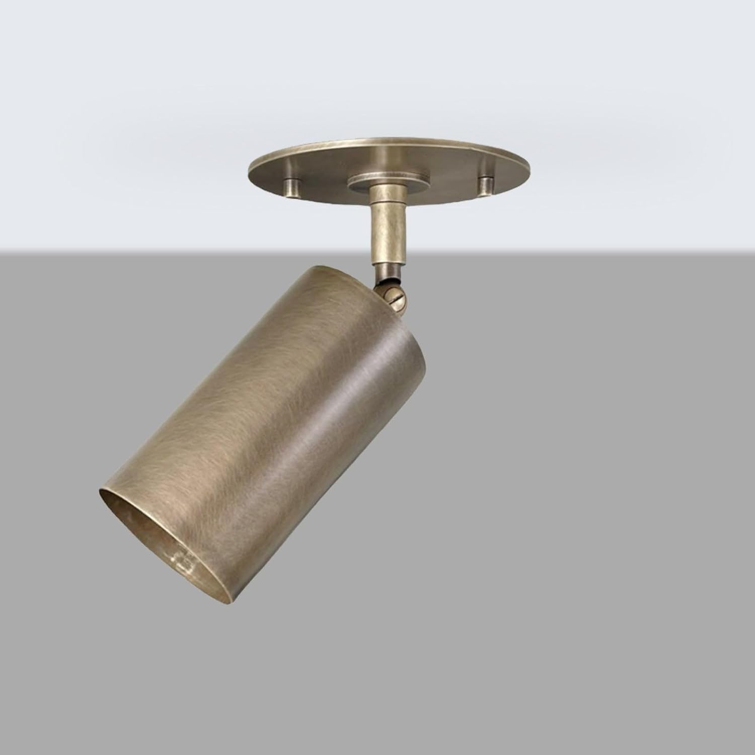 Brass Spotlight Fixture | Adjustable Angle Ceiling Antique Spot Light | Accent Lighting for Kitchen, Hallway, Gallery, Living Room | Modern Ceiling Sconce (Antique Brass)
