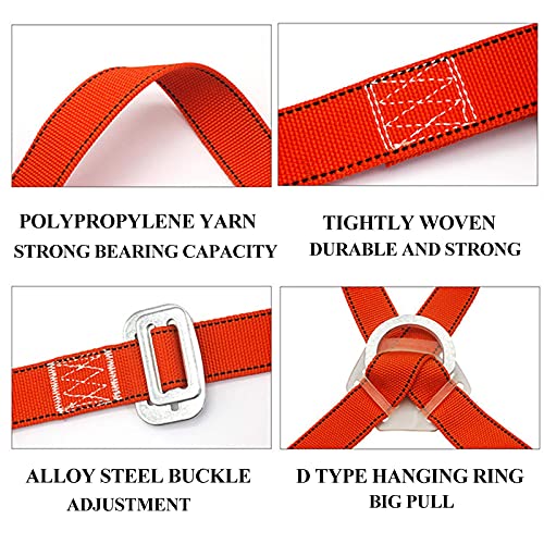 NATWEE Arnês de segurança para prender quedas, kit de arnês de segurança de corpo inteiro para rapel