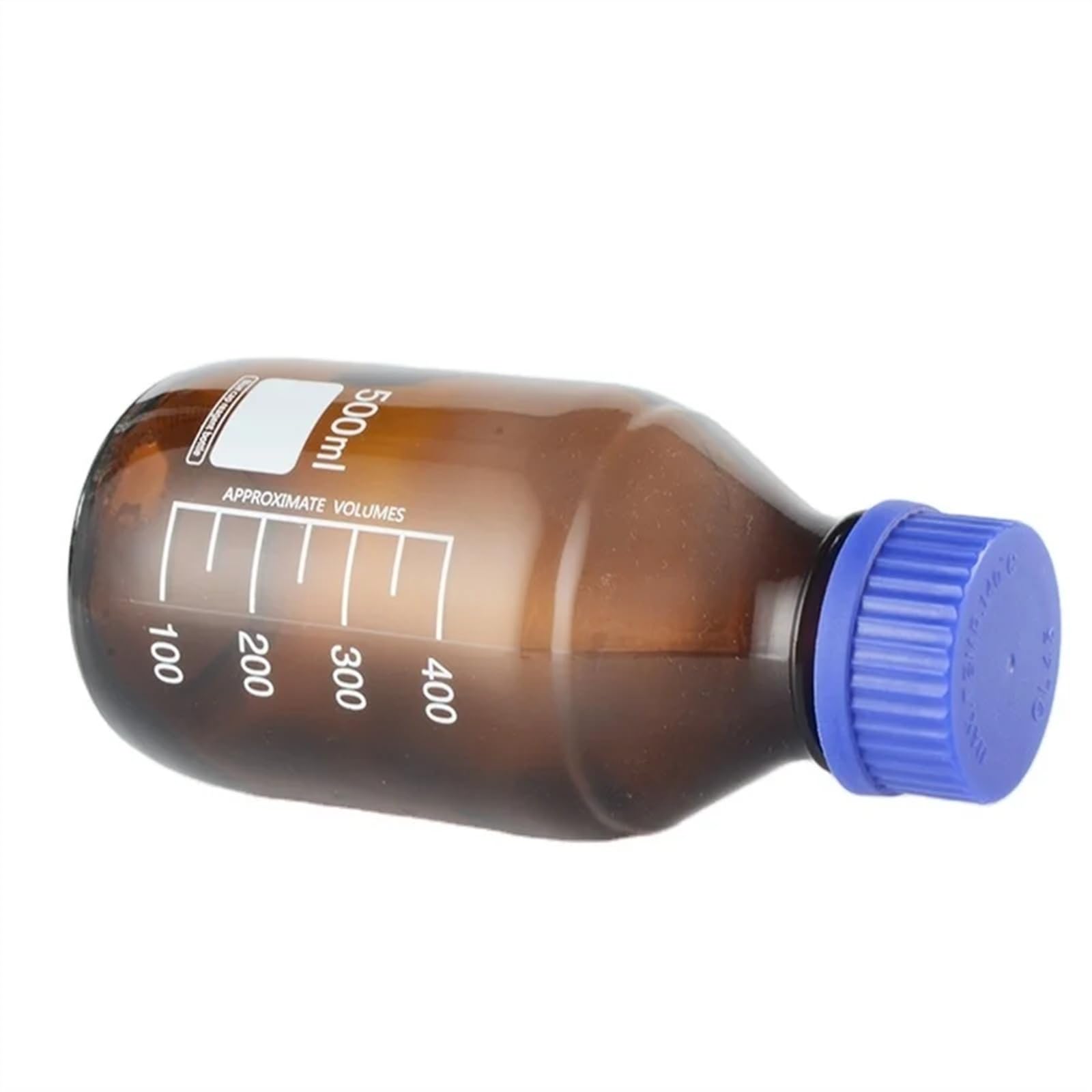 Zestaw szklanych butelek na odczynniki, brązowe butelki laboratoryjne, 50 ml - 1000 ml, opakowanie 7 sztuk, do przechowywania chemikaliów i użytku laboratoryjnego