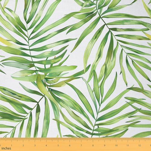 Erosebridal Palm Leaves Fabric by The Yard Hawaiin Waterproof Outdoor Fabric for Kids DIY Nature Tropical Plant Botanical for Quilting Sewing Black Palm Tree Seaside Upholstery Decor 10 Yards