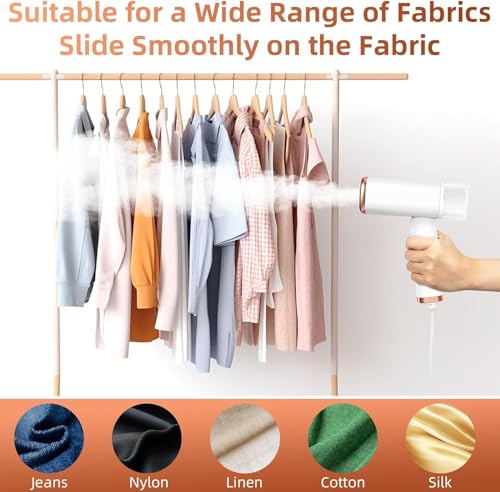 Portable Steamer for Clothes, Foldable and Handheld Travel Steamer, Garment Wrinkle Remover, 1000W 20S Fast Heat-up Garment Steamer with Brush and Measure Cup by MTSXDYT - Image 3