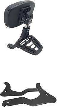 Rear Seat Cowl Motorcycle Backrest Multi-Purpose Driver Passenger With Folding Luggage Rack For Kawasaki For Vulcan 900 ClassicBlack