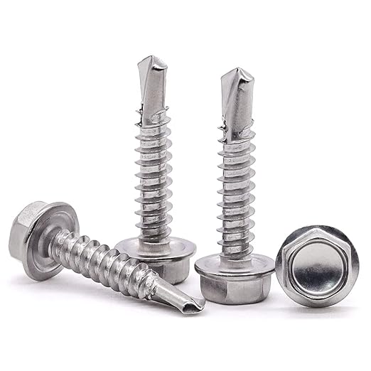 Glvaner Tornillo Autoperforante #14 x 1-1/4 Acero Inoxidable 410 50 Piezas miniatura 4