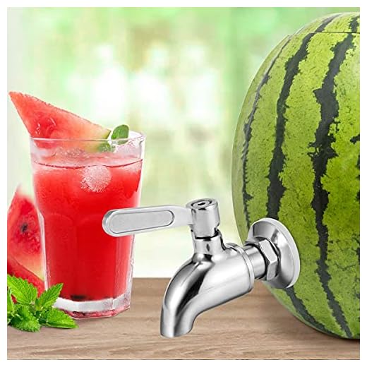Stainless Steel Watermelon Keg Tap Kit - [Leakproof] [NO Clog] Pumpkin Fruit Keg Tapping with Coring Tool, [Adjust Shank] DIY Watermelon Spigot for Cocktail Party-Tea Drink Dispenser Spout