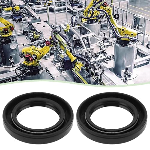 LT Easiyl Öldichtung, metrische Wellendichtring, TC, Doppellippen, Gummidichtung für abgedichtete Lager, Maschinen, Automobil, Hydraulikausrüstung, 30 x 47 x 7 mm, Schwarz, 2 Stück