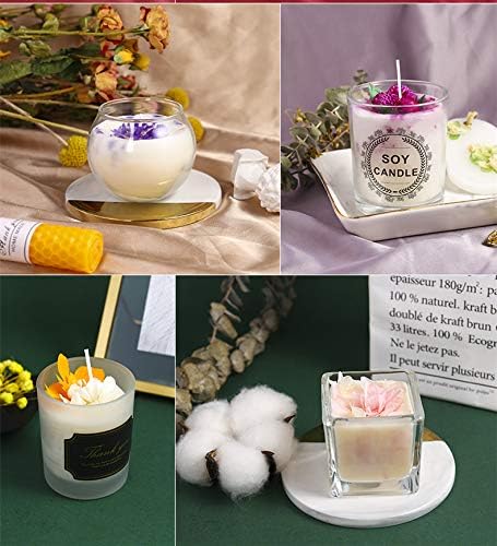 Miniatura 5 de 100 velas de cera de soja con bajo humo de 7.9 in7.9 pulgadas para hacer velas votivas, contenedores y pilares
