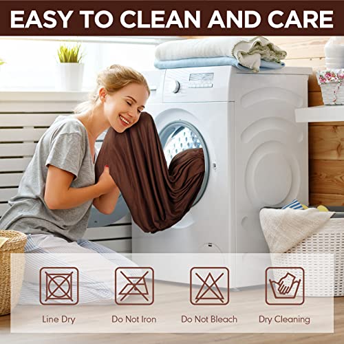 7 Pcs L Shape Sectional Recliner Sofa Covers 5 Seat Sectional Couch Covers Milk Silk Velvet Stretch Reclining Sofa Cover Soft Elastic Sofa Slipcover Furniture Protector For Living Room (Coffee Brown) #TOP4