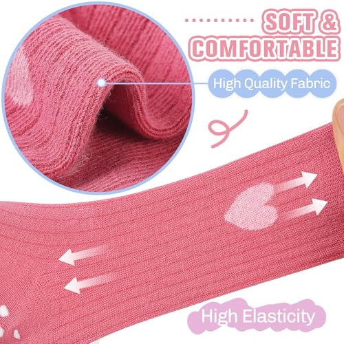 Baby Girls Toddlers Ruffle Grip Socks for Kids Non Slip Anti Skid Frilly Cute Funny Cotton Crew Grippers Socks 9 Pairs4