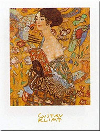 buyartforless Lady with Fan by Gustav Klimt 20x16 Museum Art Print Poster