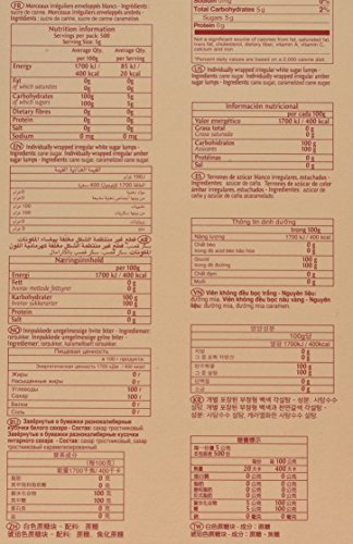 Braune & weiße Rohr-Zucker-Würfel, seperat verpackt, im Aufstellkarton, 2,5 kg