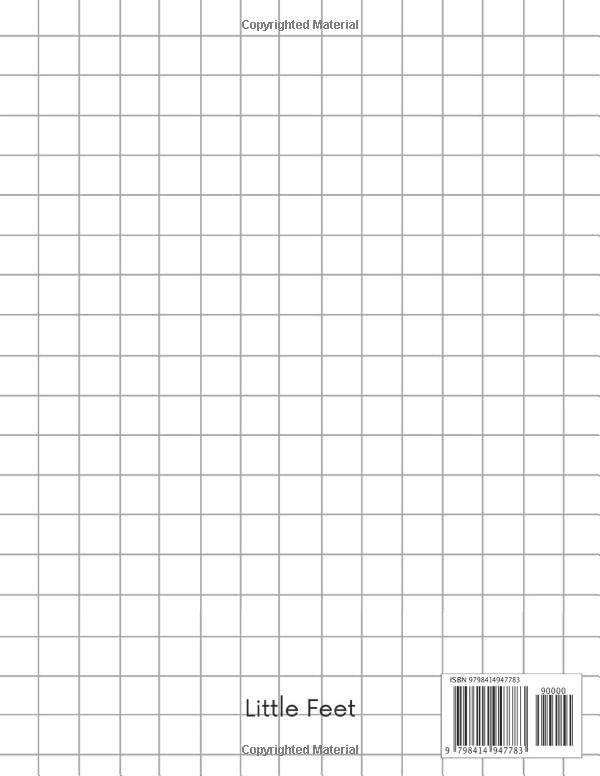 Kindergarten Math Notebook for kids ages 3-6: Graph paper for elementary kids - 1/2 Inch Squares Graph Paper Math Composition Notebook for Kids - Image 2