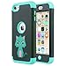 ULAK iPod Touch Case, iPod 6 & 5 Case, Heavy Duty High Impact Shockproof Knox Armor Cover Protective Case for Apple iPod Touch 5th 6th Generation/iPod Touch 2019, Mint Green Cat