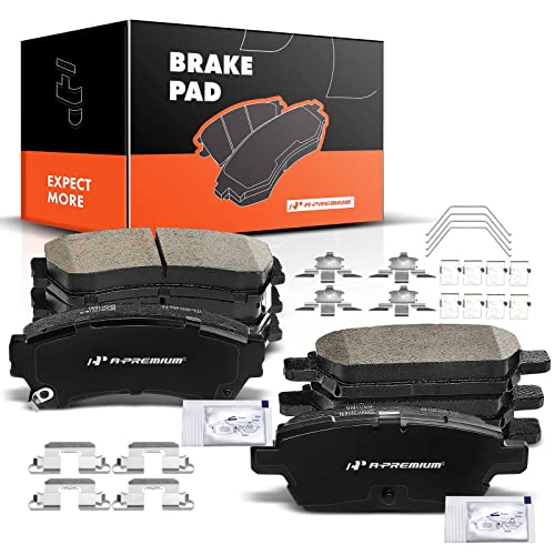 A-Premium Front and Rear Ceramic Disc Brake Pads Set Compatible ...
