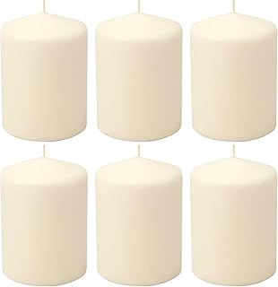Unscented Ivory Pillar Candles - Dripless Clean Burning Smokeless Household Dinner Candle SPA Romantic Candles Relaxing Saturdays