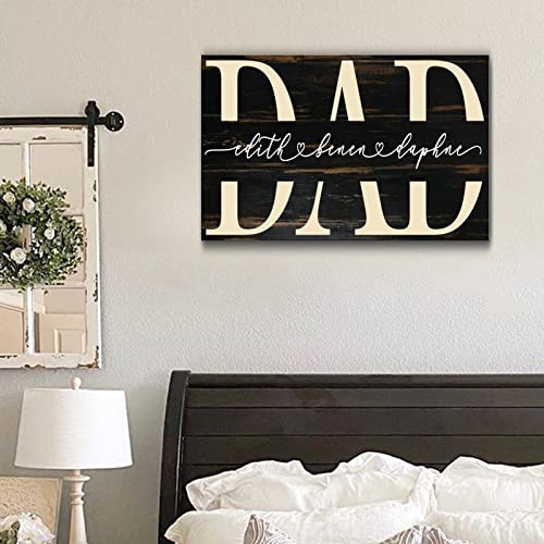 Décoration murale en bois haut de gamme pour papa : plaque personnalisée 40x50 cm - 7