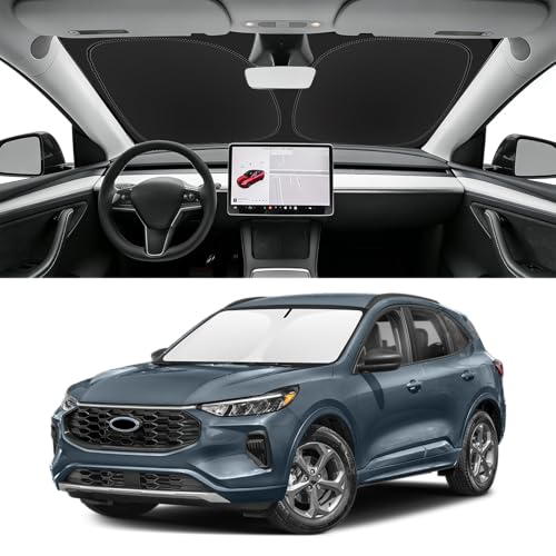 SLOGENTO Custom Fit Windshield Sun Shade for Ford Escape 2020-2026, Blocks UV & Heat, Front Window...