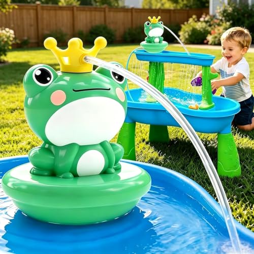 weirtoya Water Table Pump for Toddlers 2026 Battery Powered Pump for Water Table Cordless Work Splash Toys Kids Toddler Summer Outddor (Multicolor Green)