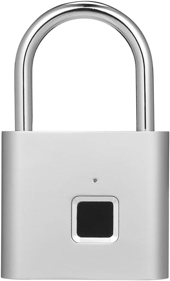 Fingerprint Lock Smart Lock Blocco Thumbprint Porta lucchetti Portatile Antifurto Fingerprint Lock per Borsa Cassetto Valigia (Color : Blue,White)