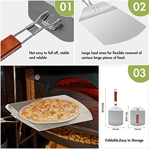 35Pack Pizza Pan For Oven Pizza Pan With Holes 12 Inch Carbon Steel Nonstick Round Baking Sheet Oven Tray Crisper, Folding Pizza Peel Pizza Cutter Slicer Server Parchment Paper Bakeware Supplies #TOP3