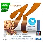 Kellogg's Special K Barritas de Chocolate con Lech...: Contiene trigo Con vitamina B6, B3 y ácido fólico Ricas en fibra Sin aromas ni conservantes artificiales Mantener en lugar fresco